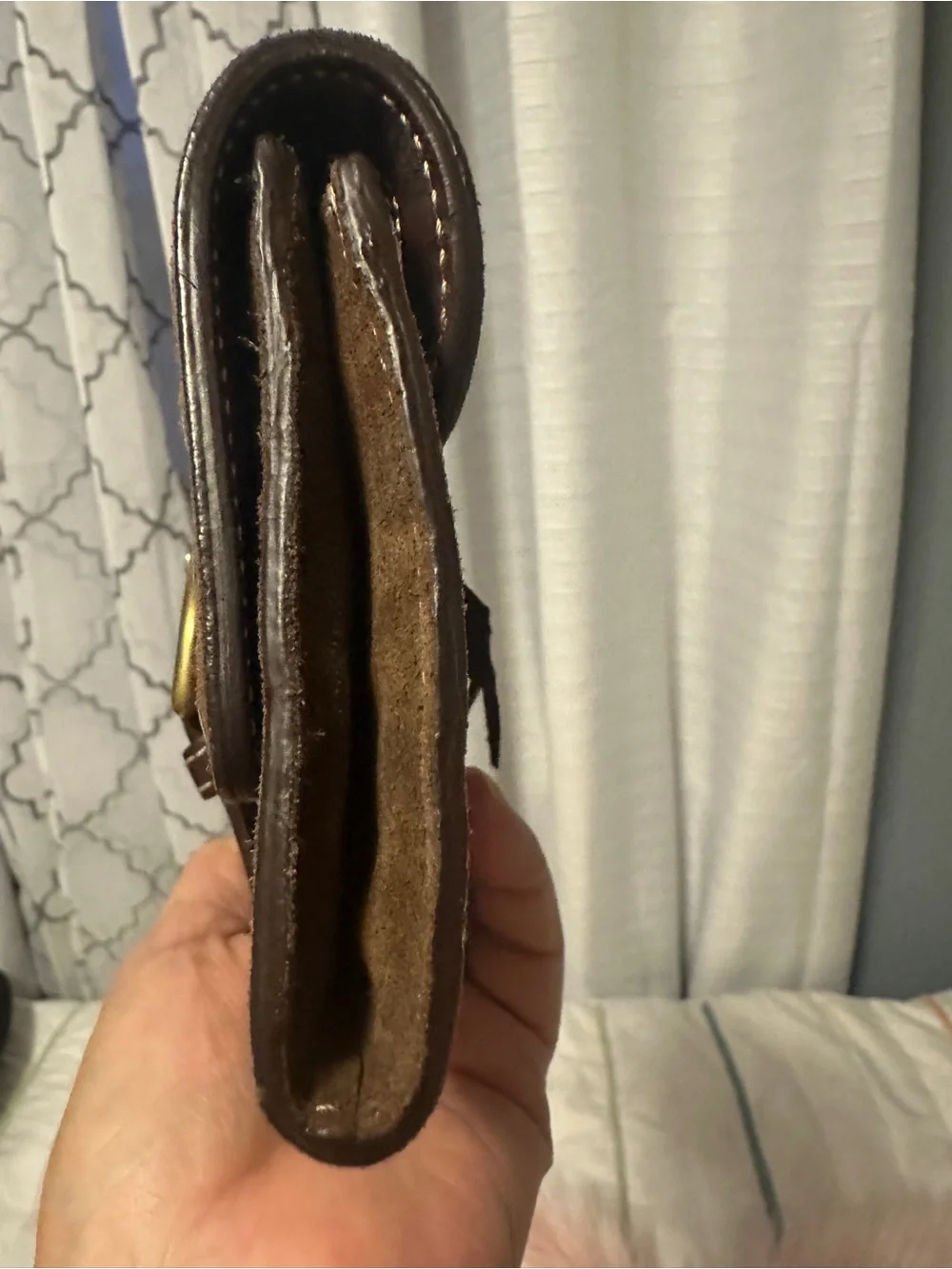Coach Soho Signature Canvas and Suede Buckle Flap Wallet